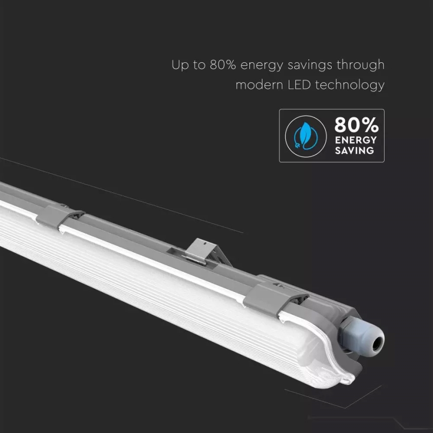 Iluminação industrial fluorescente LED T8 1xG13/18W/230V 6400K 120cm IP65