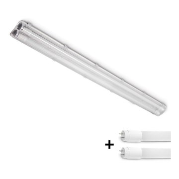 Iluminação industrial fluorescente LED T8 2xG13/18W/230V 4000K IP65