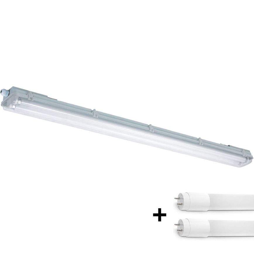 Iluminação industrial fluorescente LED T8 2xG13/18W/230V 4000K IP65