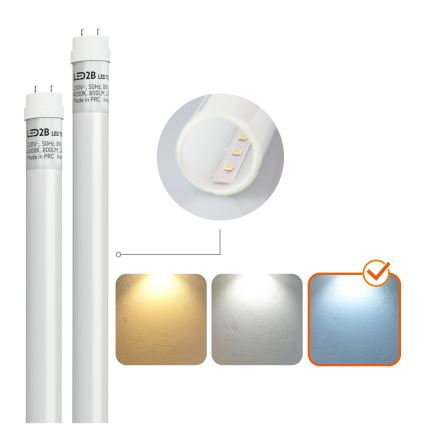 Iluminação industrial fluorescente LED T8 2xG13/18W/230V 6500K IP65