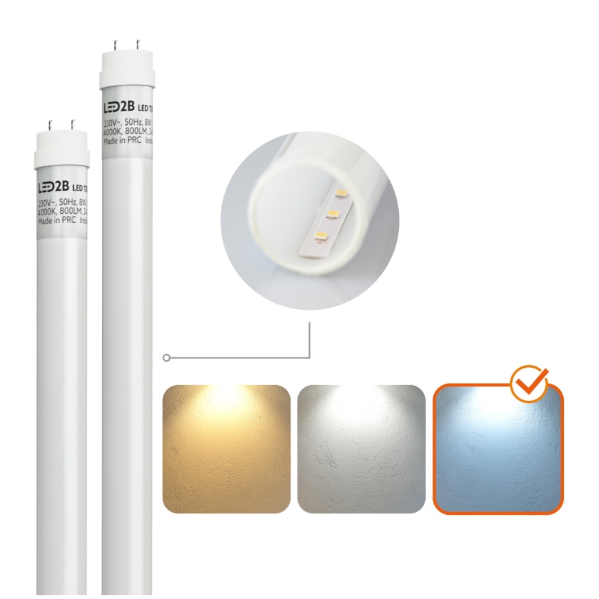 Iluminação industrial fluorescente LED T8 2xG13/18W/230V 6500K IP65