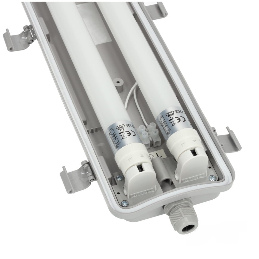 Iluminação industrial fluorescente LED T8 2xG13/9W/230V 4000K IP65 67,5 cm