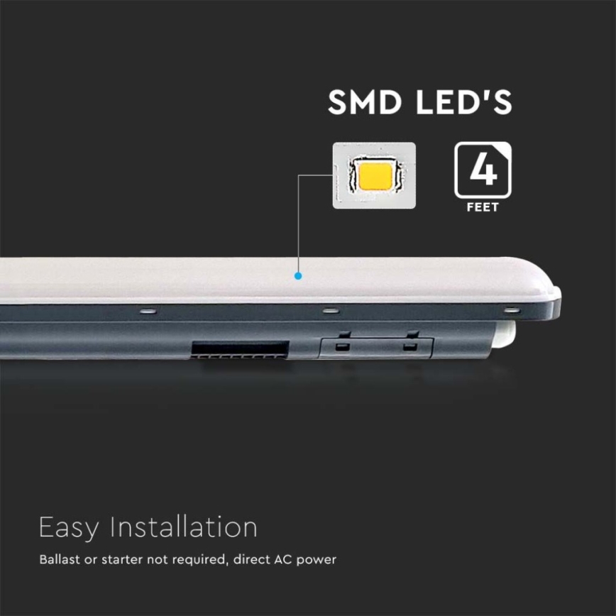 Iluminação industrial fluorescente LED X-SERIES LED/36W/230V 6500K IP65 120 cm