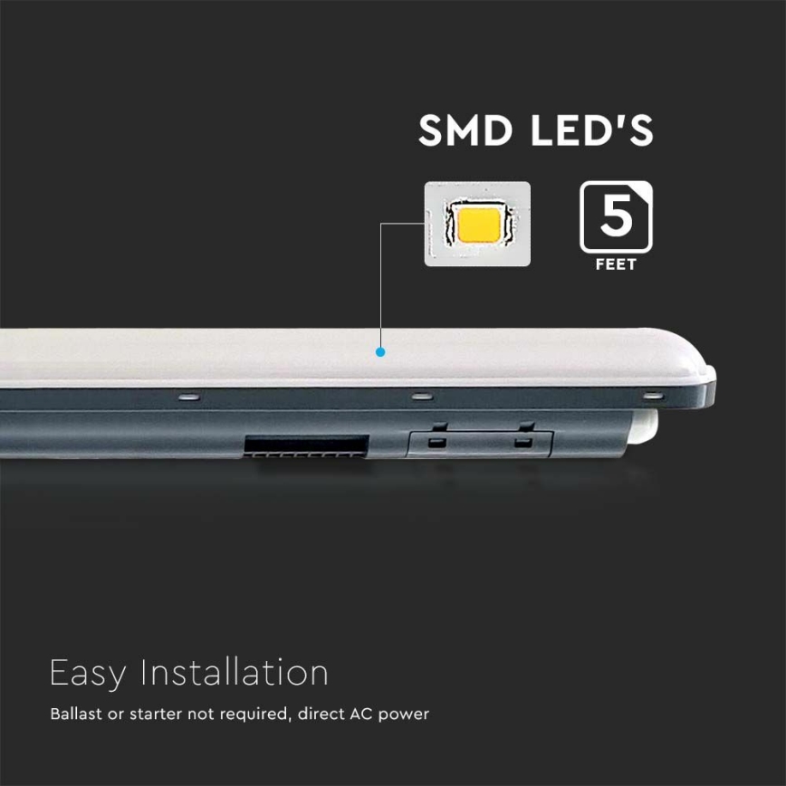 Iluminação industrial fluorescente LED X-SERIES LED/48W/230V 6500K 150 cm IP65