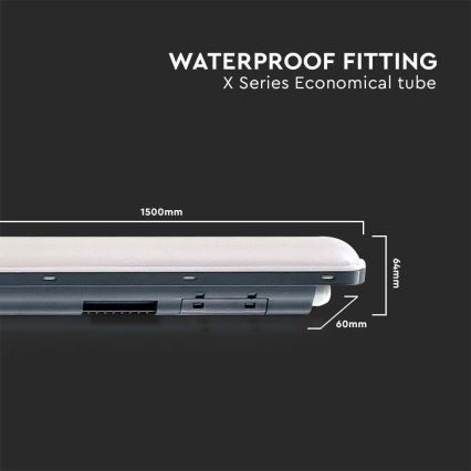 Iluminação industrial fluorescente LED X-SERIES LED/48W/230V 6500K 150 cm IP65