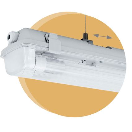 Iluminação industrial fluorescente LIMEA T8 2xG13/10W/230V IP65 1500mm