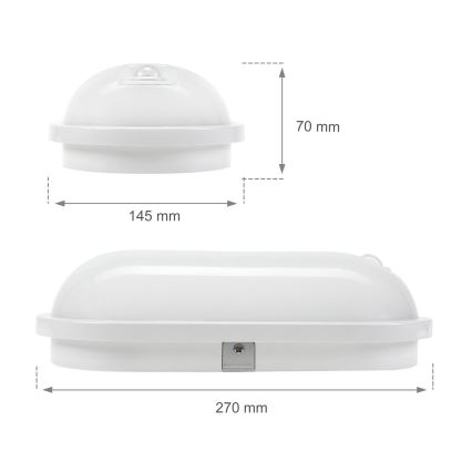 Iluminação industrial LED com sensor PIR LED/20W/230V IP54