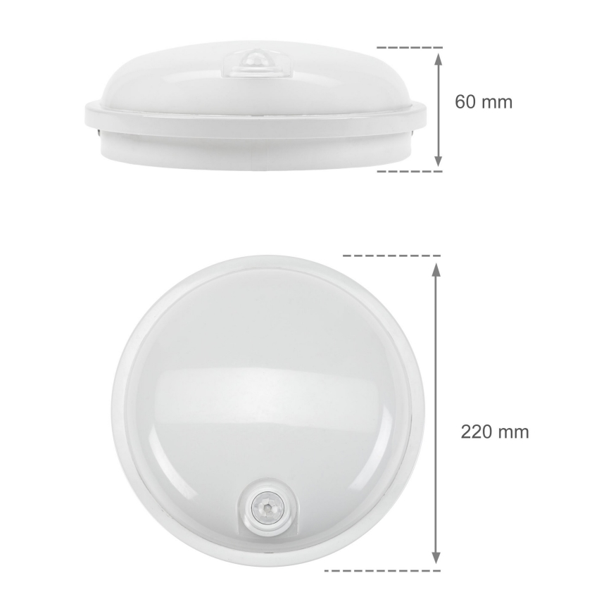 Iluminação industrial LED com sensor PIR LED/20W/230V IP54