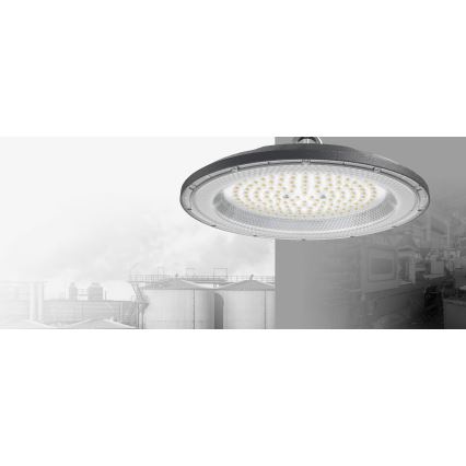 Iluminação industrial LED técnica HIGHBAY LED/200W/230V 4500K IP65 cinzento