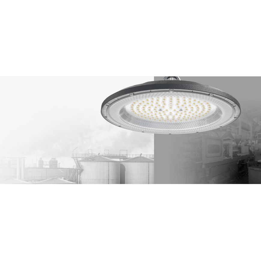 Iluminação industrial LED técnica HIGHBAY LED/200W/230V 4500K IP65 cinzento