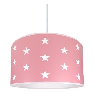 Iluminação infantil STARS PINK 1xE27/60W/230V