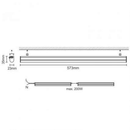 Iluminação interior de armário de cozinha LED LED/9W/230V 4,000K
