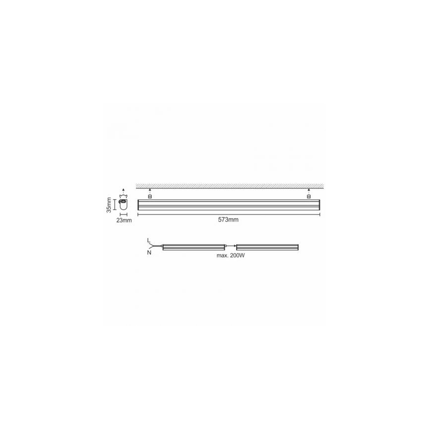 Iluminação interior de armário de cozinha LED LED/9W/230V 4,000K