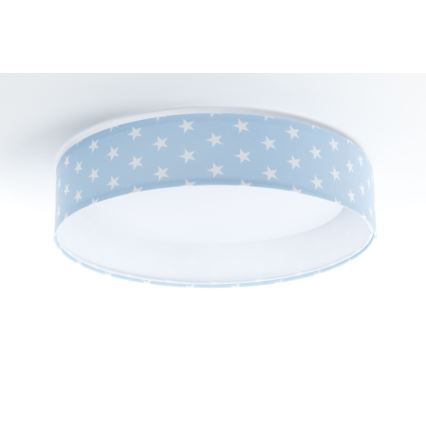 Iluminação de teto LED com regulação SMART GALAXY KIDS LED/24W/230V 3000-6500K estrelas azul/branco + controlo remoto