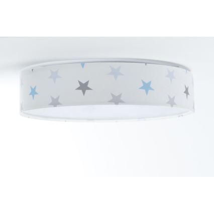 Iluminação de teto LED com regulação SMART GALAXY KIDS LED/24W/230V 3000-6500K estrelas branco/cinzento/azul + controlo remoto