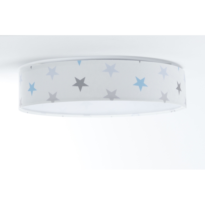 Iluminação de teto LED com regulação SMART GALAXY KIDS LED/24W/230V 3000-6500K estrelas branco/cinzento/azul + controlo remoto