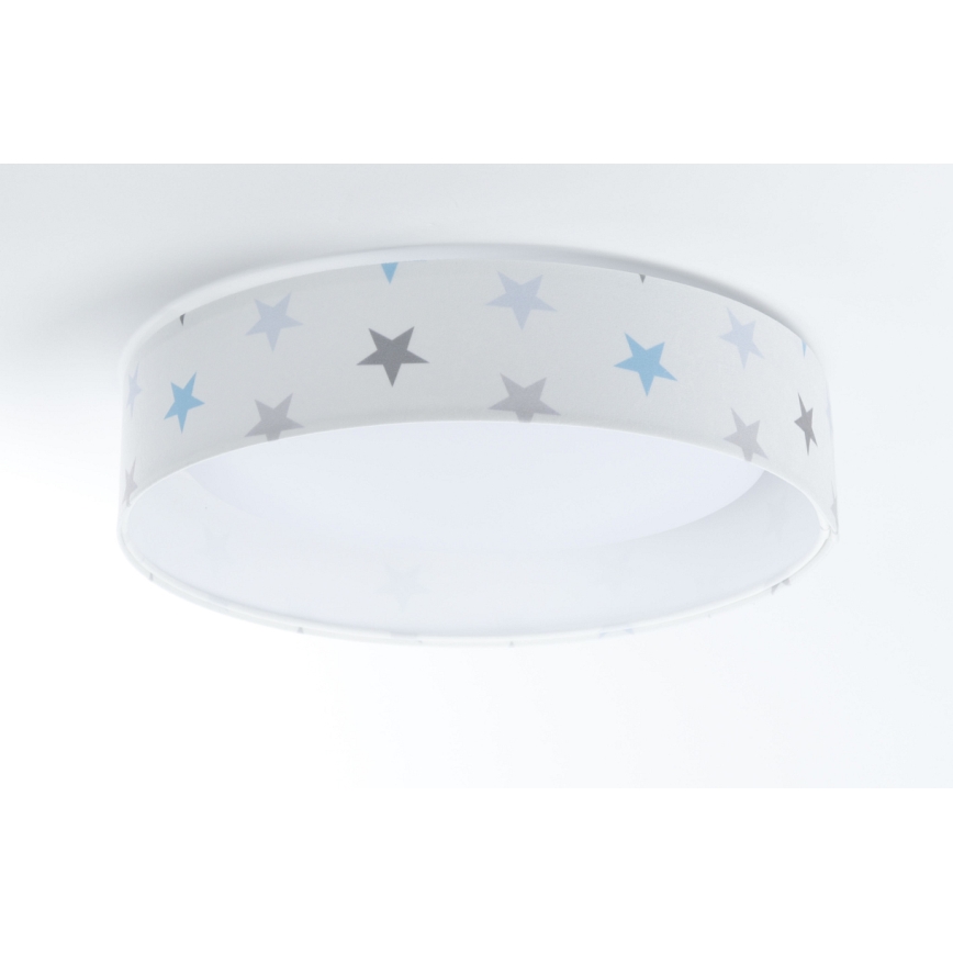 Iluminação de teto LED com regulação SMART GALAXY KIDS LED/24W/230V 3000-6500K estrelas branco/cinzento/azul + controlo remoto