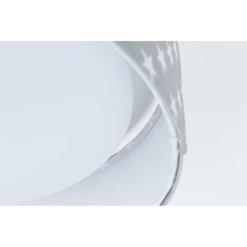 Iluminação de teto LED com regulação SMART GALAXY KIDS LED/24W/230V 3000-6500K estrelas cinzento/branco + controlo remoto