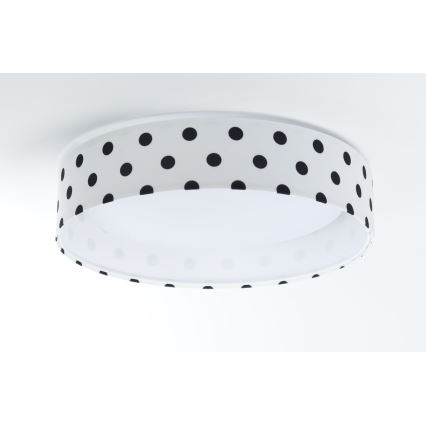 Iluminação de teto LED com regulação SMART GALAXY KIDS LED/24W/230V 3000-6500K pontos branco/preto + controlo remoto