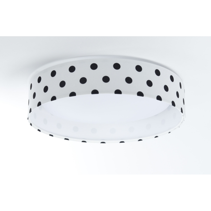 Iluminação de teto LED com regulação SMART GALAXY KIDS LED/24W/230V 3000-6500K pontos branco/preto + controlo remoto