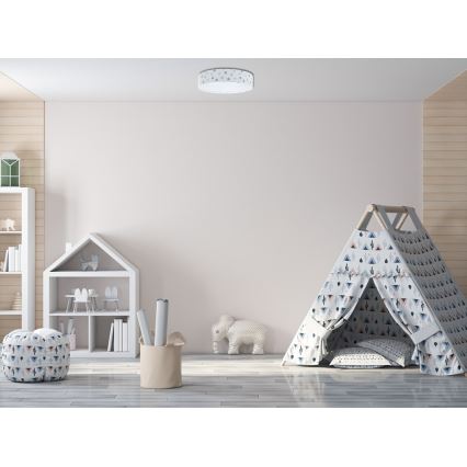 Iluminação de teto LED com regulação SMART GALAXY KIDS LED/24W/230V 3000-6500K pontos colorido + controlo remoto