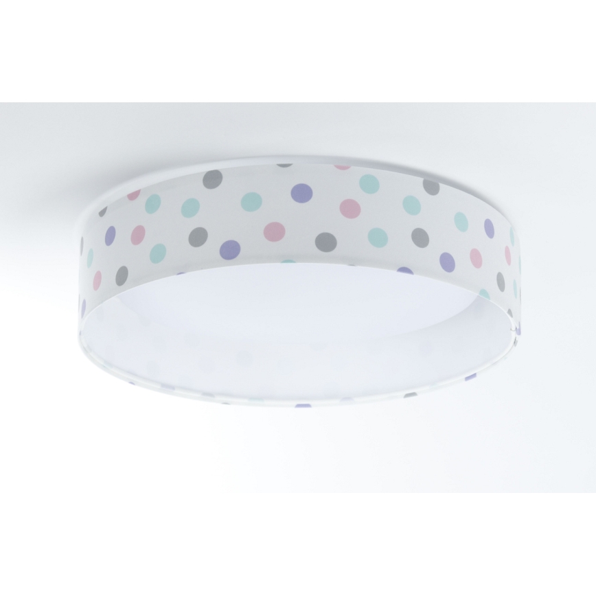 Iluminação de teto LED com regulação SMART GALAXY KIDS LED/24W/230V 3000-6500K pontos colorido + controlo remoto