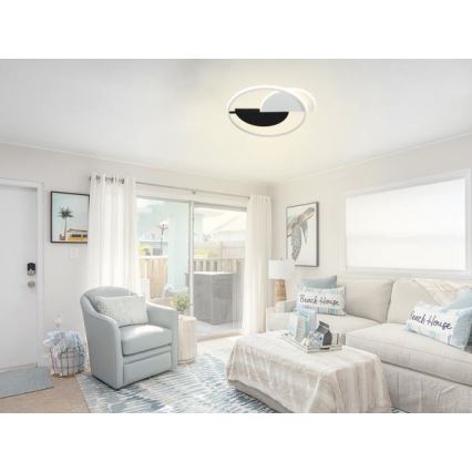 Iluminação de teto LED com regulação LED/70W/230V 3000-6500K branco/preto + comando