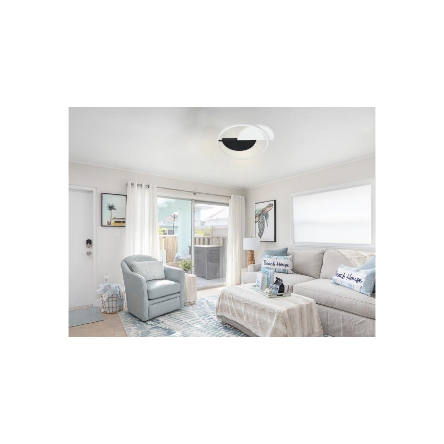 Iluminação de teto LED com regulação LED/70W/230V 3000-6500K branco/preto + comando