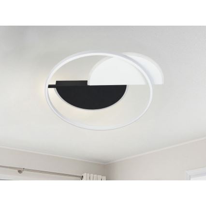 Iluminação de teto LED com regulação LED/70W/230V 3000-6500K branco/preto + comando