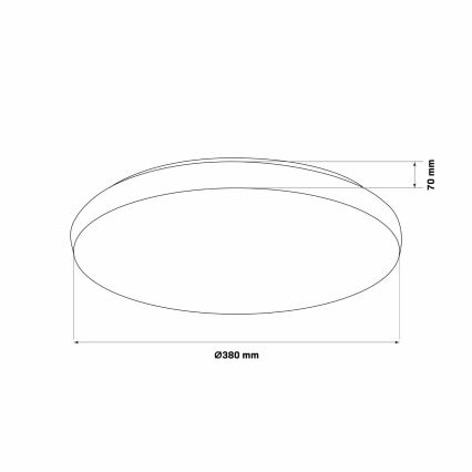 Iluminação LED para casa de banho com regulação PIRIUS LED/48W/230V diâmetro 38 cm 3000-6000K IP44 + comando