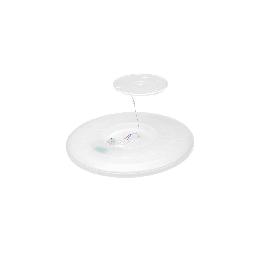 Luz LED para casa de banho com sensor de movimento e anoitecer NIVERA LED/18W/230V IP54 3000/4000/6000K diâmetro 30 cm preto + comando