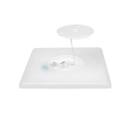 Luz LED para casa de banho com sensor de movimento e anoitecer NIVERA LED/24W/230V IP54 3000/4000/6000K 30x30 cm branco + comando
