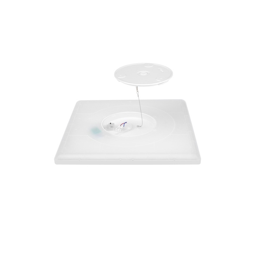 Luz LED para casa de banho com sensor de movimento e anoitecer NIVERA LED/24W/230V IP54 3000/4000/6000K 30x30 cm branco + comando