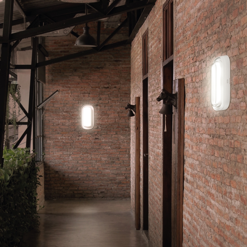 Iluminação de parede para casa de banho LED PASTILO LED/10W/230V 2700/4000/6000K IK10 IP54 branco oval