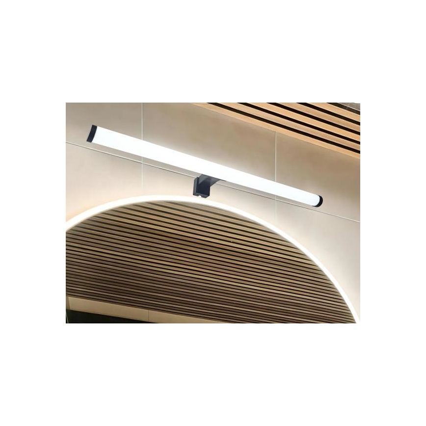 Iluminação LED para espelho de casa de banho 12W/230V 59,5 cm IP44 preta