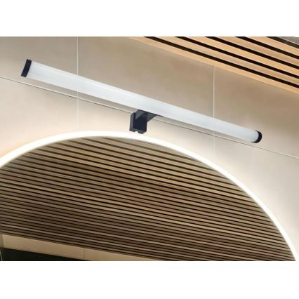 Iluminação LED para espelho de casa de banho 12W/230V 59,5 cm IP44 preta