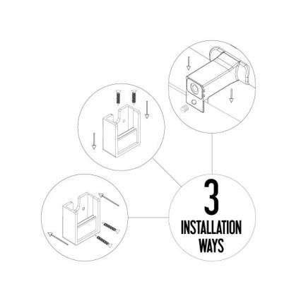 Iluminação LED para espelho de casa de banho 8W/230V, 30 cm, IP44, branca