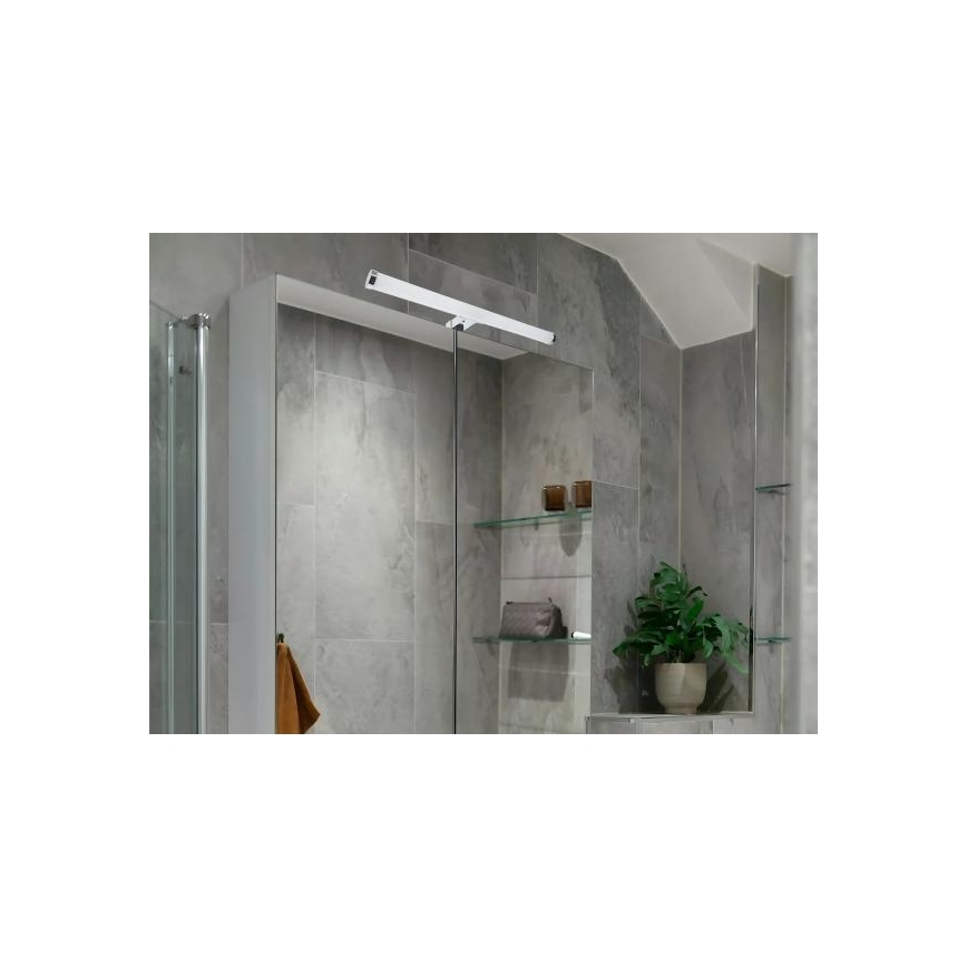 Iluminação LED para espelho de casa de banho LED/10W/230V 45 cm IP44 cromado brilhante
