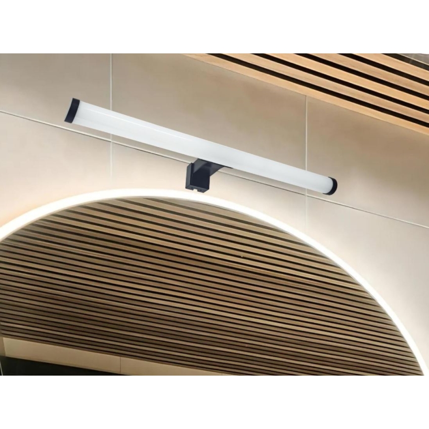 Iluminação LED para espelho de casa de banho LED/10W/230V 45 cm IP44 preta