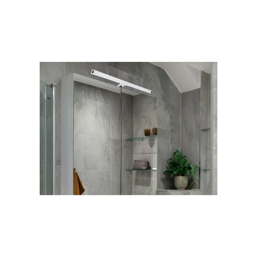 Iluminação LED para espelho de casa de banho LED/12W/230V 59,5 cm IP44 cromado brilhante