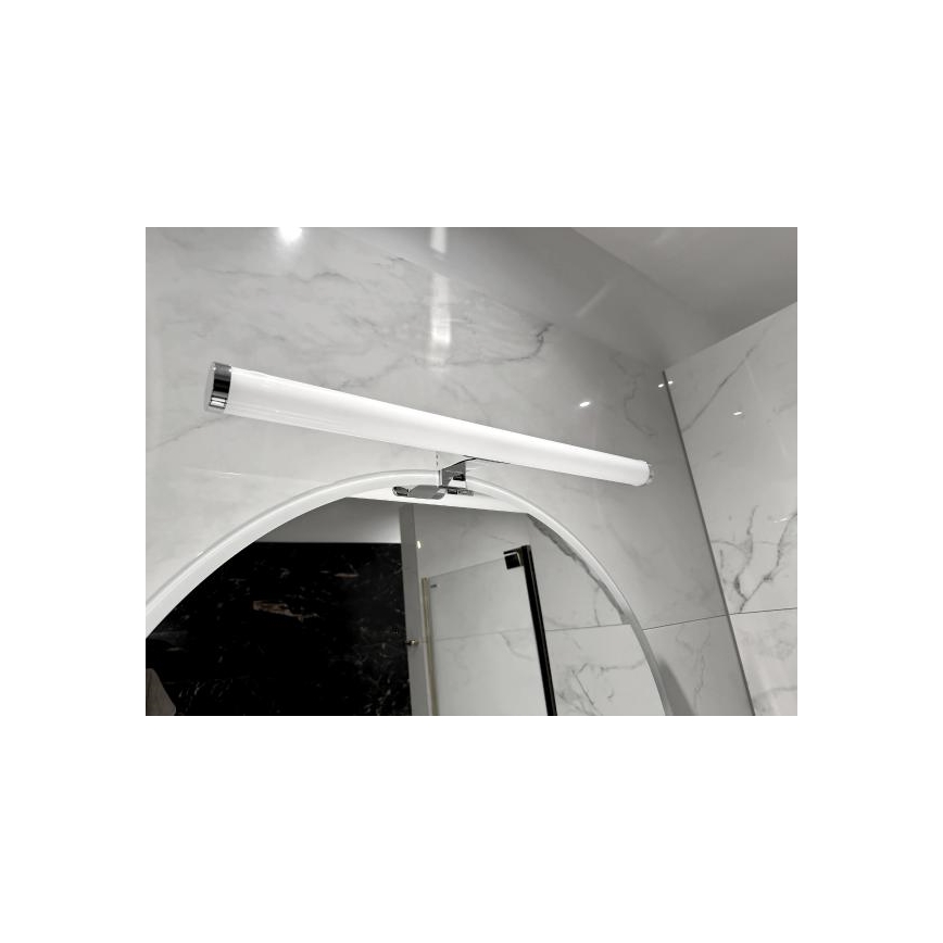 Iluminação LED para espelho de casa de banho LED/12W/230V 59,5 cm IP44 cromado brilhante