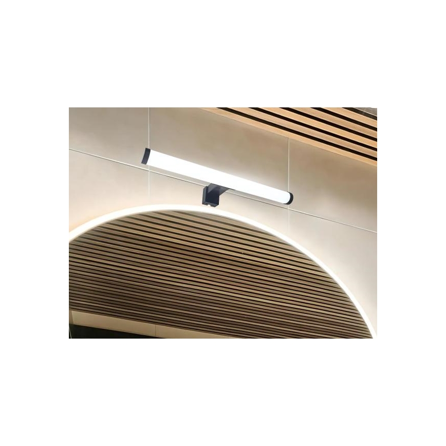 Iluminação LED para espelho de casa de banho LED/8W/230V 30 cm IP44 preta