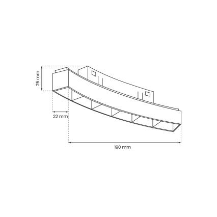 Iluminação LED para sistema de carril MAGNETIC TRACK LED/6W/48V 3000K preto