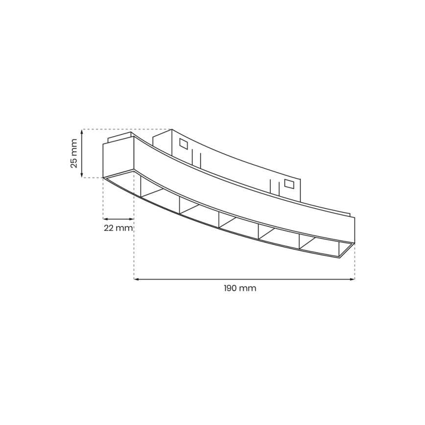 Iluminação LED para sistema de carril MAGNETIC TRACK LED/6W/48V 4000K preto