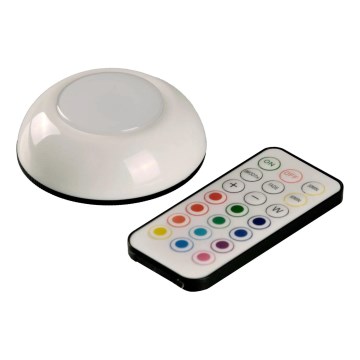 Iluminação LED RGBW para mobília com regulação LED/0,5W/4,5V 3xAAA branco + comando