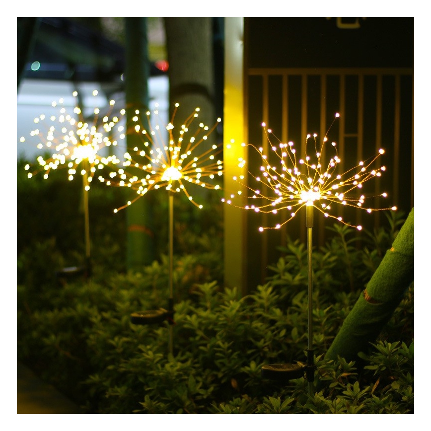 Iluminação LED Solar decorativa 140xLED/1,2V 3000K 84 cm IP44