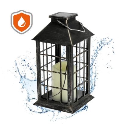 Iluminação LED suspensa solar LED/0,02W/1,2V 1xAA 2700K IP44 200 mAh pátina
