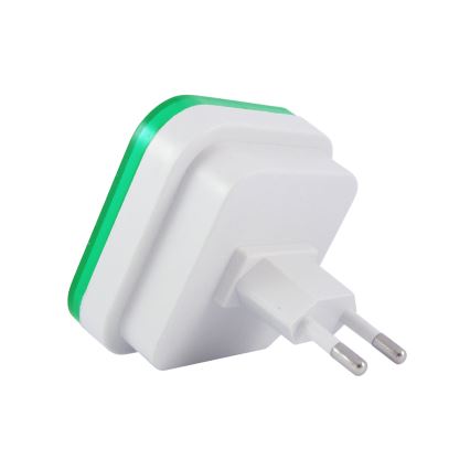 Iluminação noturna com sensor LED LED/0,5W/230V verde