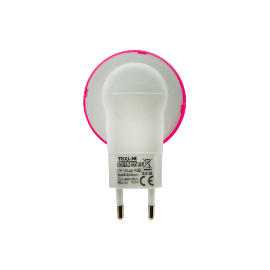 Iluminação noturna de criança LED com um sensor de anoitecer LED/0,5W/230V cogumelo