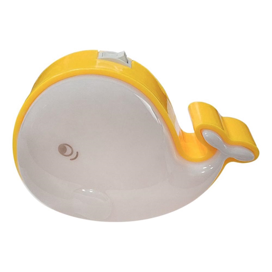Iluminação noturna de criança LED LED/0,5W/230V baleia